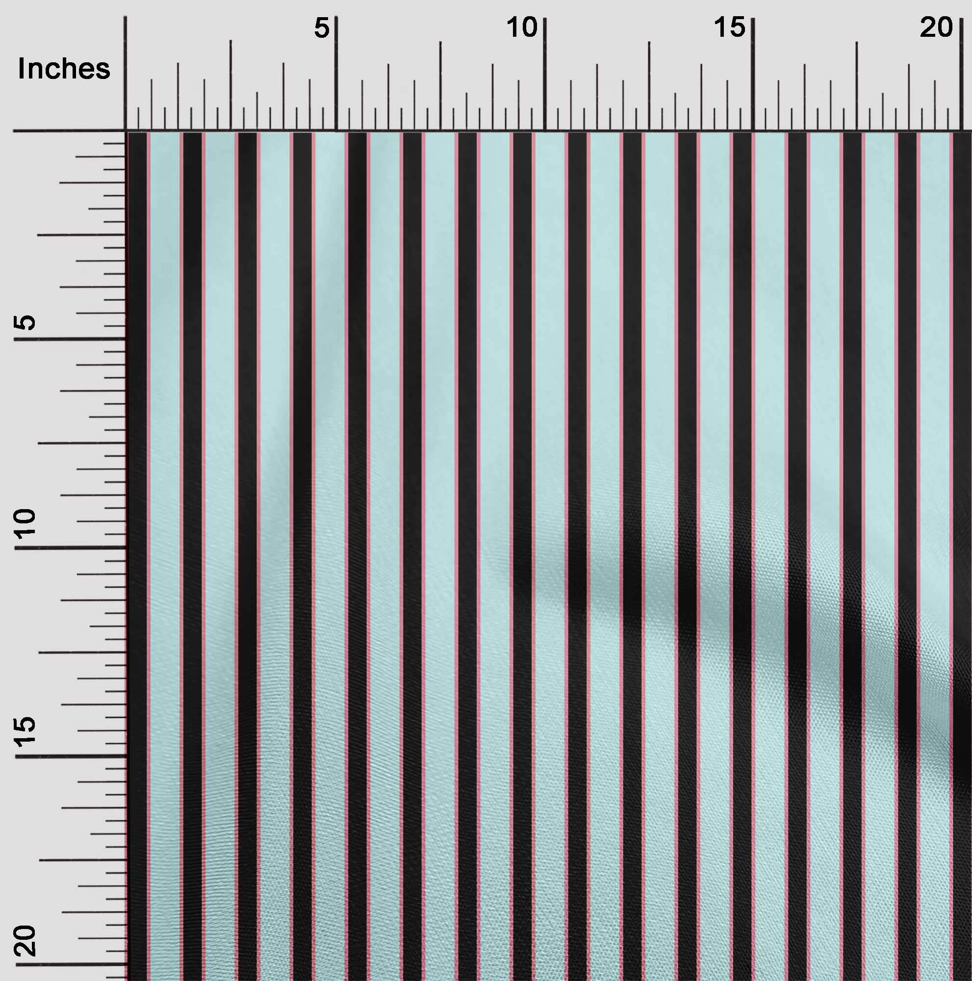 Premium Organic Cotton Poplin Twill Fabric - Shadow Stripe Print 42