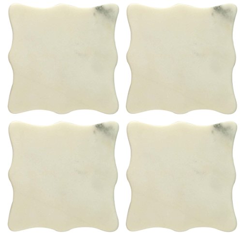 Rnd White Marble W/ Black