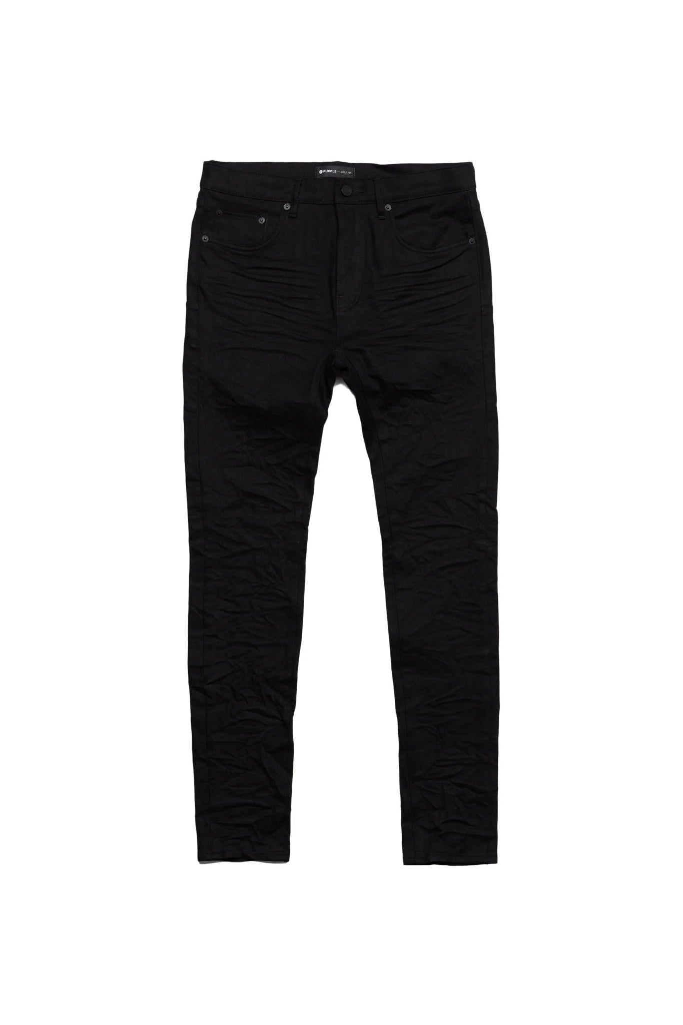 Purple Brand P001 BLKR Black Raw Denim Jeans for Men - Slim Fit Stretch Comfortable Jeans for Casual Wear & Night Out