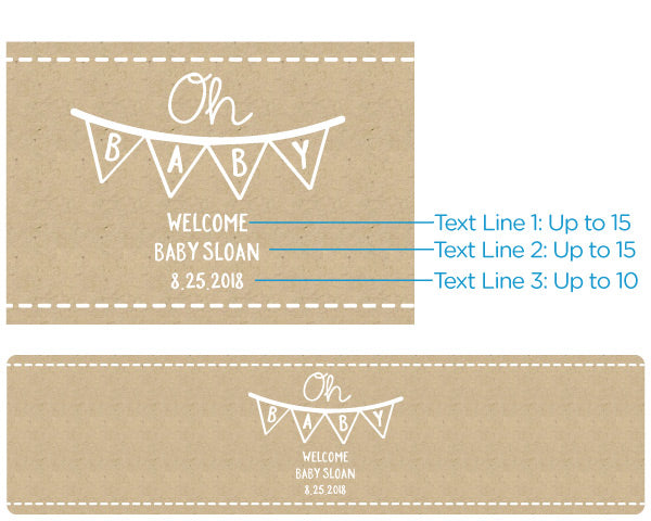 Custom Water Bottle Labels for Baby Showers - Rustic Charm Design for Personalized Party Decor | Perfect for Baby Shower Favors, Wedding Gifts & Birthday Party Supplies