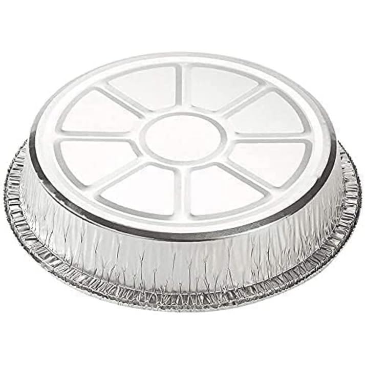 9-Inch Round Aluminum Foil Pans - Disposable Takeout Containers Without Lids (Silver, 10-Pack) - Perfect for Baking, Cooking, Meal Prep & Food Storage