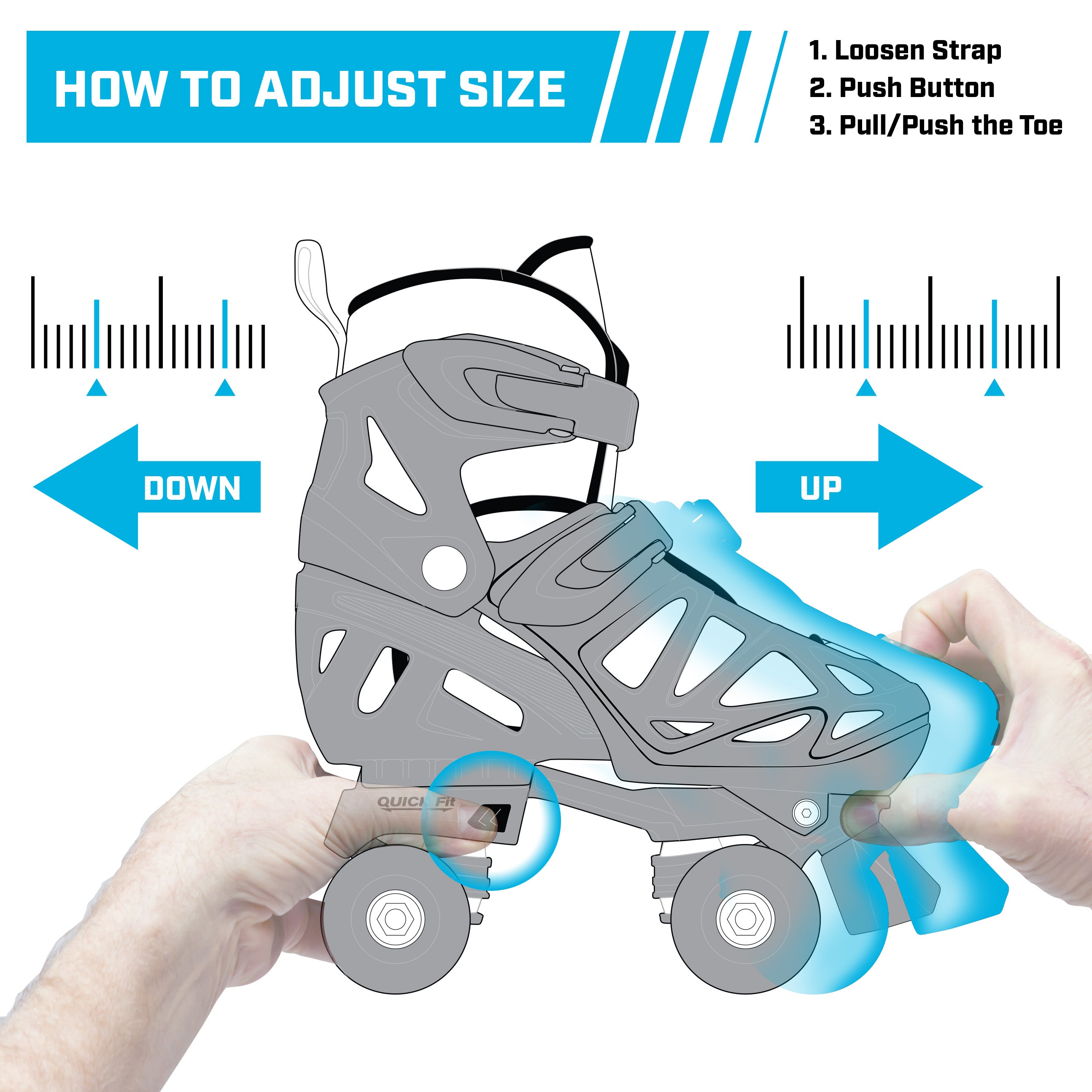 Trac Star Adjustable Roller Skates for Girls - Youth Quad Skates with Light-Up Wheels for Indoor & Outdoor Fun - Perfect for Birthday Gifts, Roller Rinks & Park Adventures