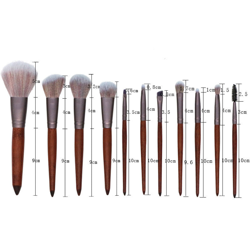 Professional Makeup Brush Set - 12 Piece Vegan & Cruelty-Free Cosmetic Brushes for Foundation, Blending, Contouring - Perfect for Everyday Makeup & Travel