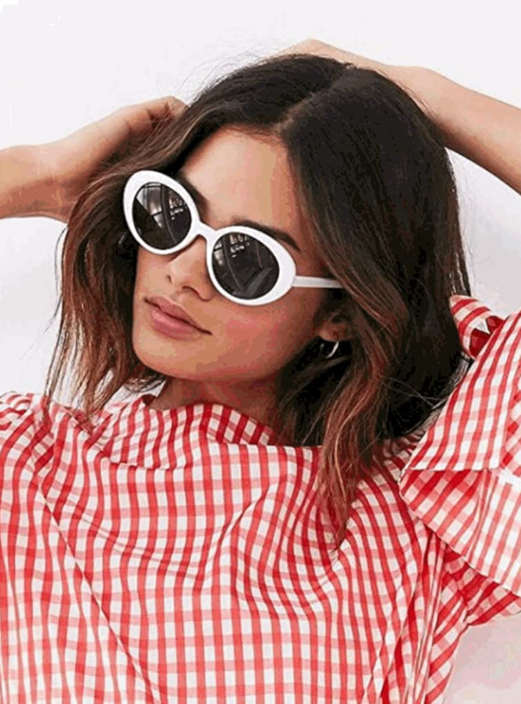 Trendy Wrap Around Oval Sunglasses for Women & Men - UV Protection Fashion Shades for Outdoor Activities, Driving, and Beach Vacations