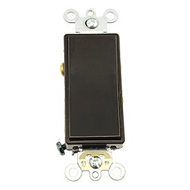 Leviton 5657-2E Decora Plus Rocker Double-Throw Wall Switch - Black | 15A 120V | Perfect for Home, Office & Commercial Lighting Control