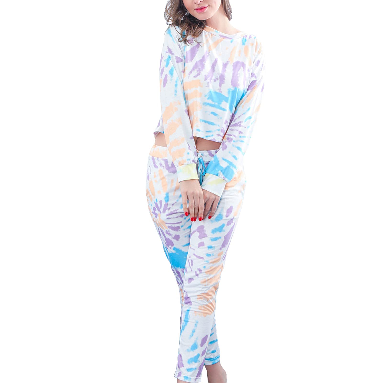 Women's Long Sleeve Two Piece Pajama Set - Soft Cotton Sleepwear with Button Down Top & Lounge Pants for Cozy Nights, Home Relaxation & Gift Giving
