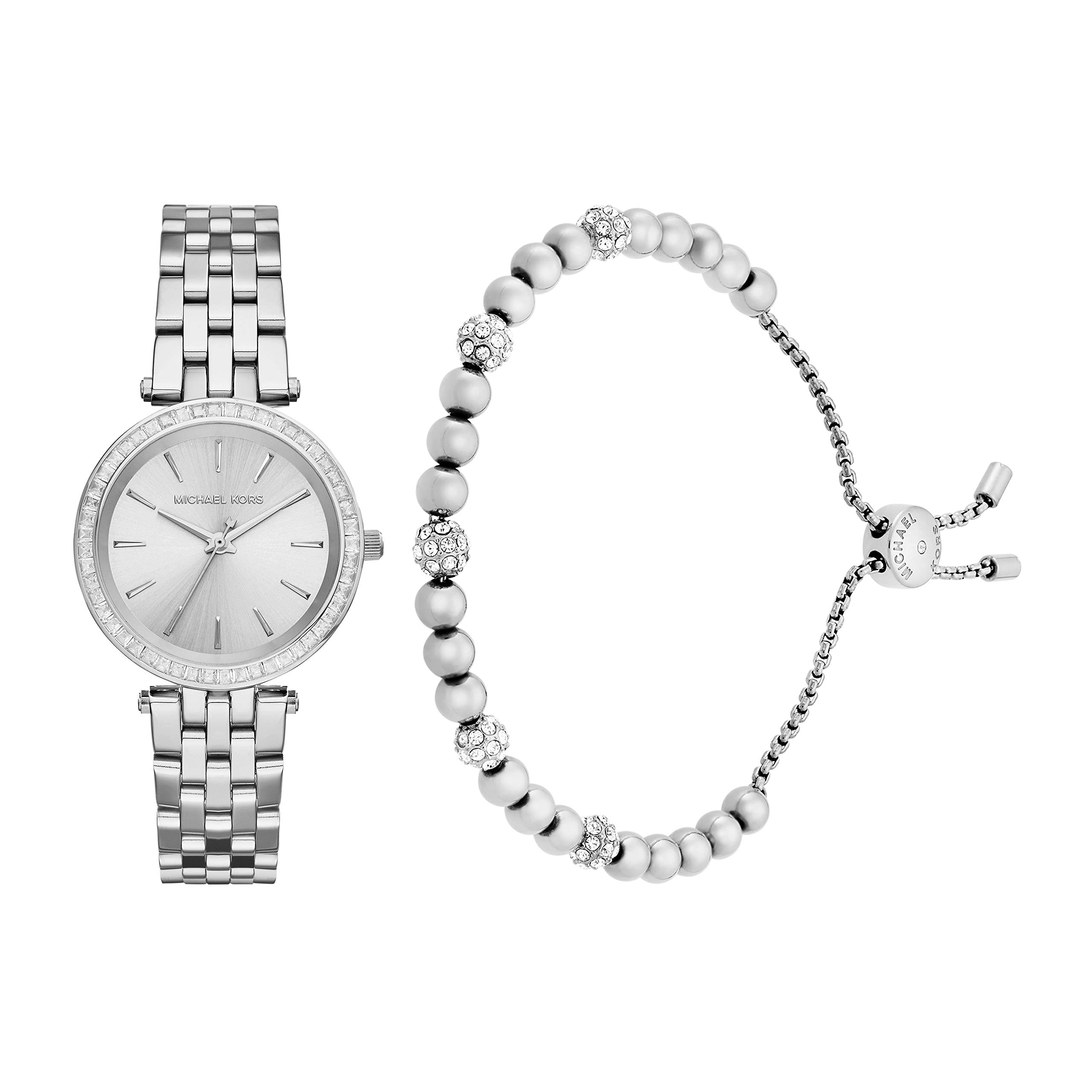Michael Kors Darci Women's Crystal Bezel Quartz Watch - Stylish Three-Hand Glamorous Wristwatch for Women | Perfect for Office, Party & Everyday Wear