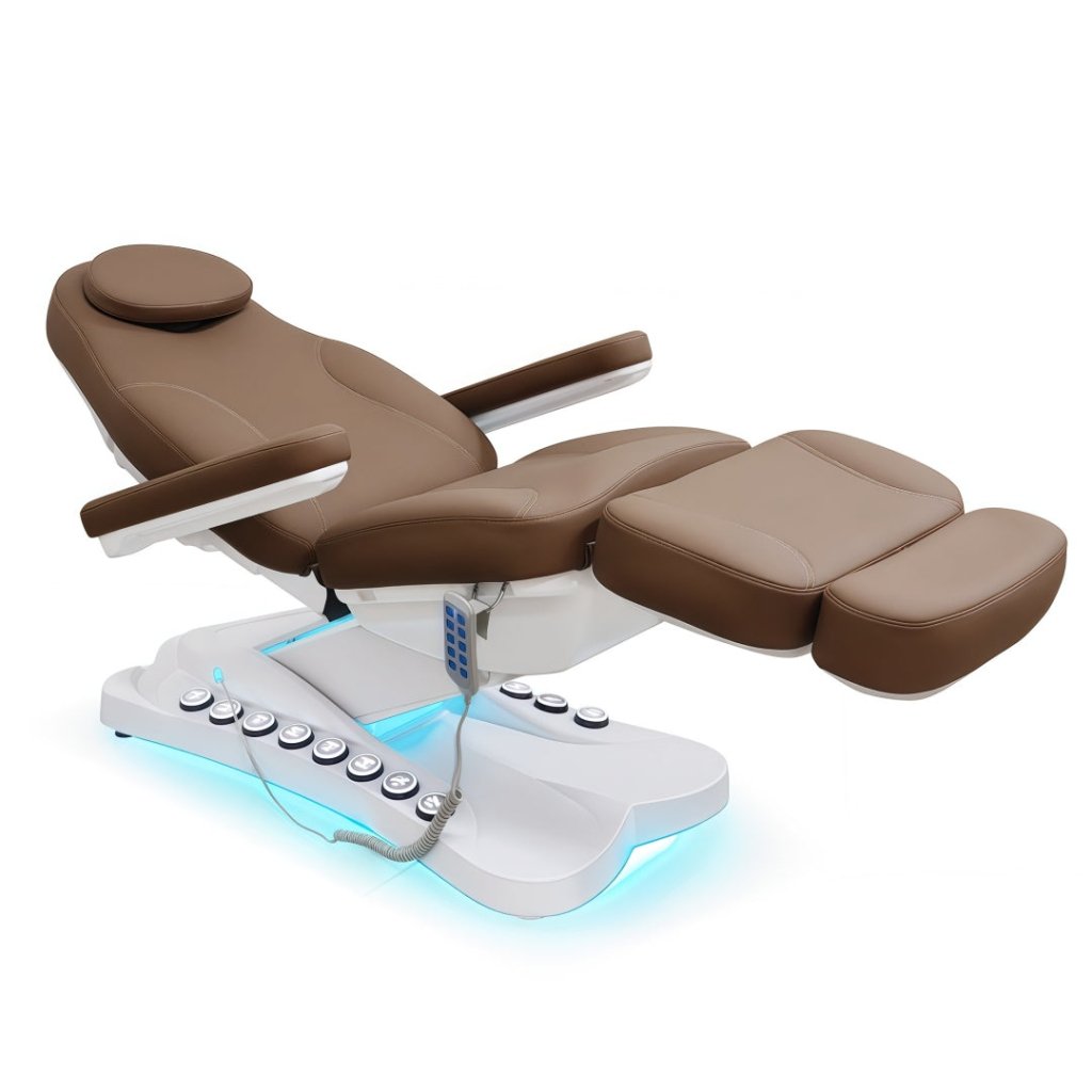 Greenlife Graceful 4 Motor Electric Facial Bed with Silicone Leather - Professional Beauty & Eyelash Extension Chair for Medi Spa & Salon - Perfect for Facial Treatments, Massage Therapy, and Cosmetic Procedures