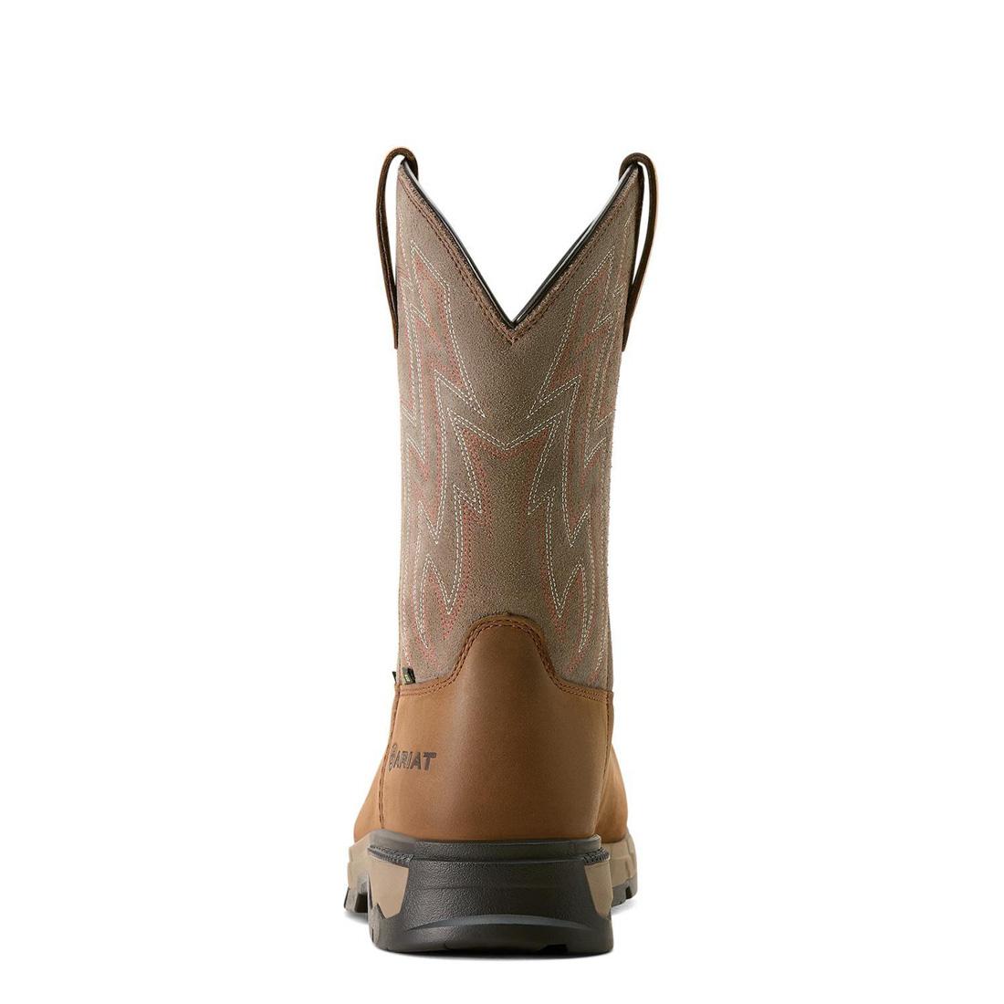 Rebar Flex Composite Toe SD Work Boots - Distressed Brown - Lightweight Safety Shoes for Construction, Warehouse & Outdoor Work
