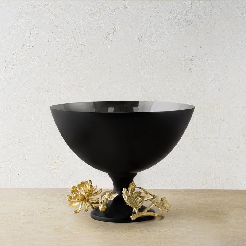 Elegant Dahlia Serving Bowl - Large Ceramic Bowl for Salads, Pasta, and Fruit - Perfect for Dinner Parties, Family Gatherings, and Holiday Entertaining