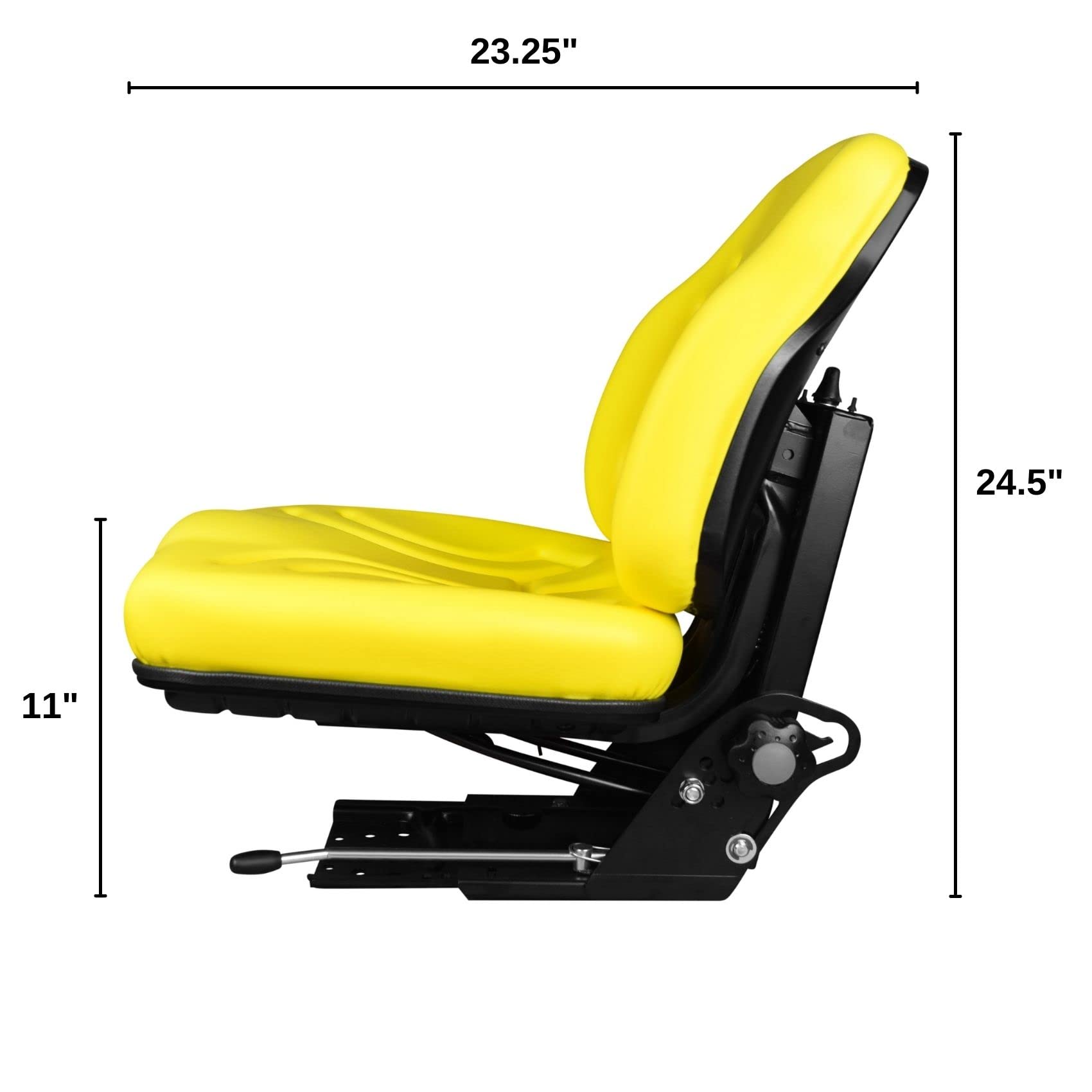 Heavy Duty Tractor Seat for John Deere 5045E 5055E 5065E 5075E - TRAC SEATS Suspension Seat with 2-Prong Safety Switch - Perfect for Farming, Construction & Off-Road Vehicles
