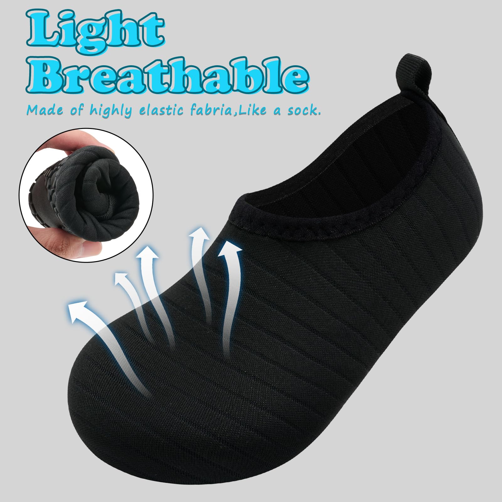 Deevike Kids Water Shoes for Boys & Girls - Quick Dry Barefoot Aqua Socks for Beach, Swimming, Surfing, Outdoor Walking & Sports - Perfect for Toddlers at Pool, Lake or Water Park Adventures