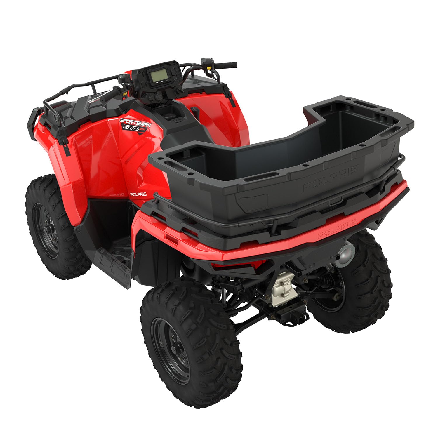 Polaris Lock & Ride Rear Open Cargo Storage Box for Sportsman ATV - OEM Part 2890877 | Durable Utility Box for Hunting, Camping & Off-Road Adventures