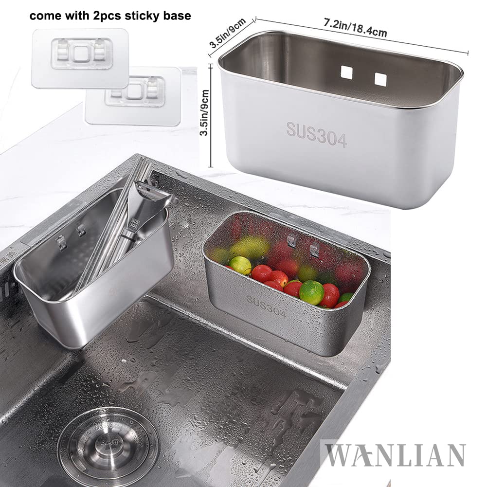 Premium Stainless Steel Sink Strainer - Kitchen Sink Filter Basket for Food Waste, Vegetables & Fruits - Durable Mesh Drain Catcher for Washing Produce, Preventing Clogs in Home & Restaurant Kitchens