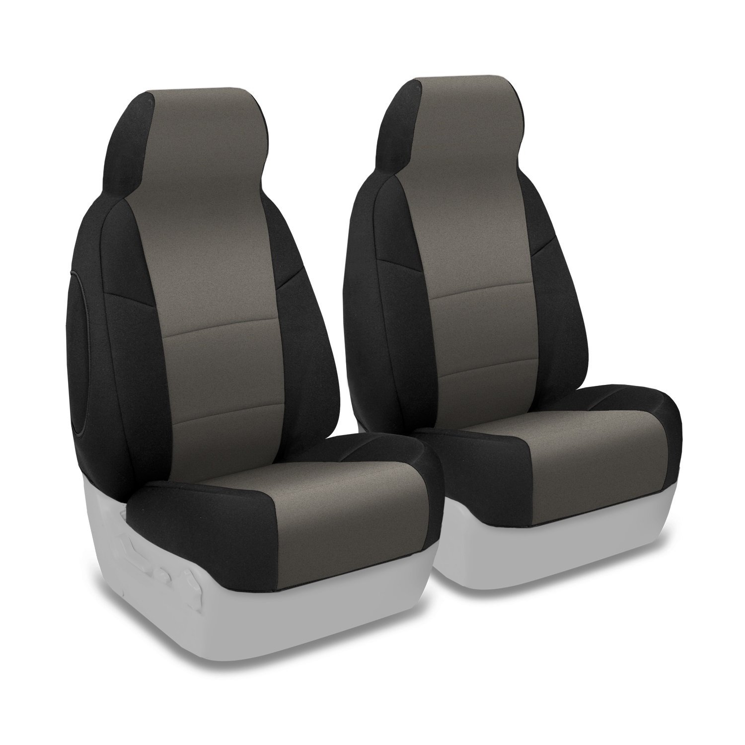 Custom Fit Coverking 50/50 Bucket Seat Cover for Toyota Tacoma - Neosupreme Charcoal/Black | Durable Protection for Trucks & Off-Road Adventures
