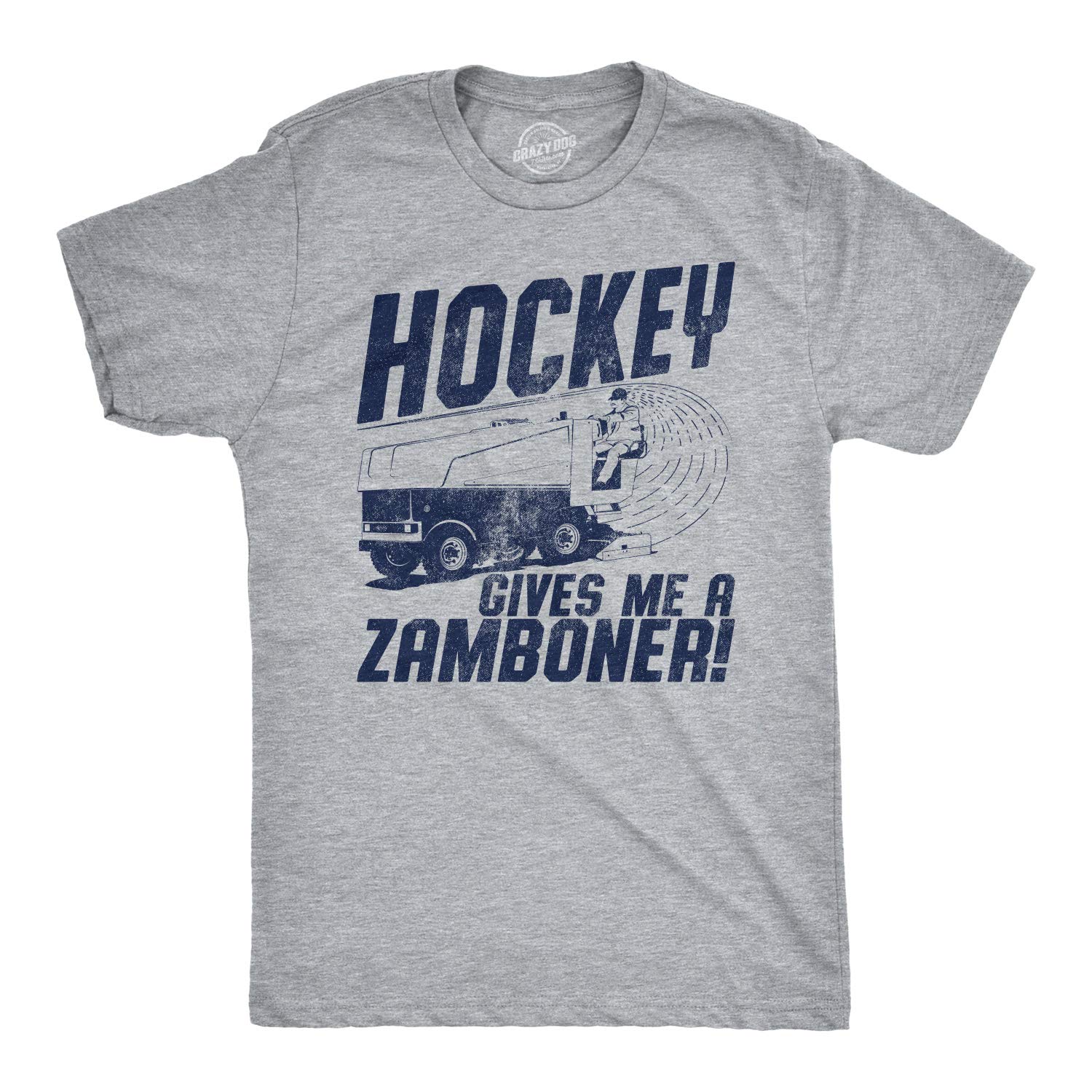 Funny Hockey T-Shirt for Men - 'Hockey Gives Me A Zamboner' Sports Tee | Cool Hockey Fan Gift & Casual Wear
