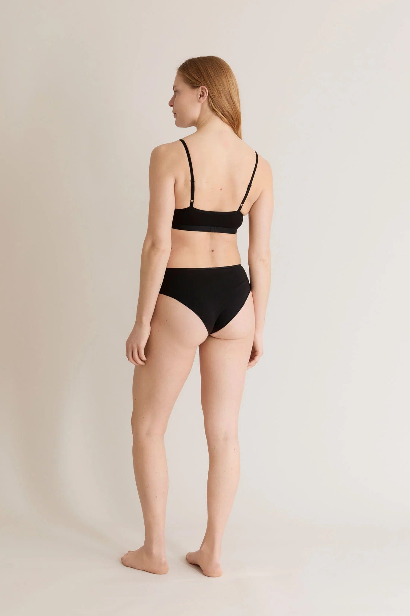Odette Women's Organic Cotton Briefs - Soft Breathable Underwear for Everyday Comfort | Black | Perfect for Yoga, Sleep & Daily Wear