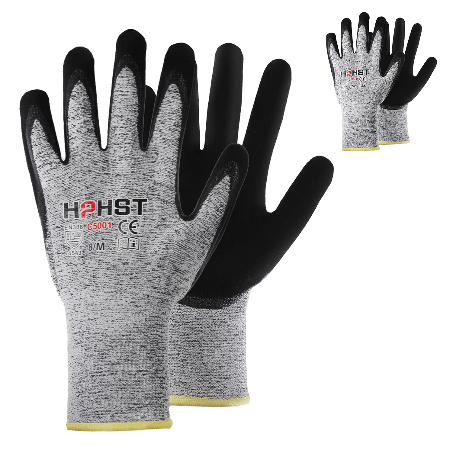 Cut Resistant Gloves Level 5 - ANSI Rated Safety Work Gloves with Touchscreen Compatibility for Construction, Kitchen & Outdoor Use