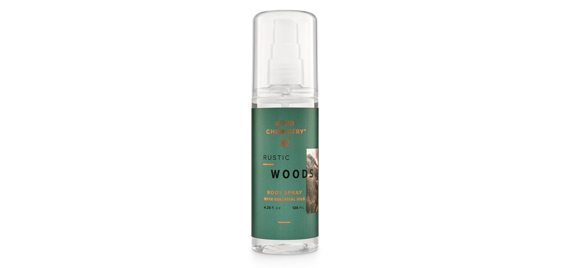 Good Chemistry Rustic Woods Unisex Body Mist Spray - 4.25 fl oz Fragrance for Men & Women | Perfect for Daily Wear, Gym, Office & Outdoor Activities