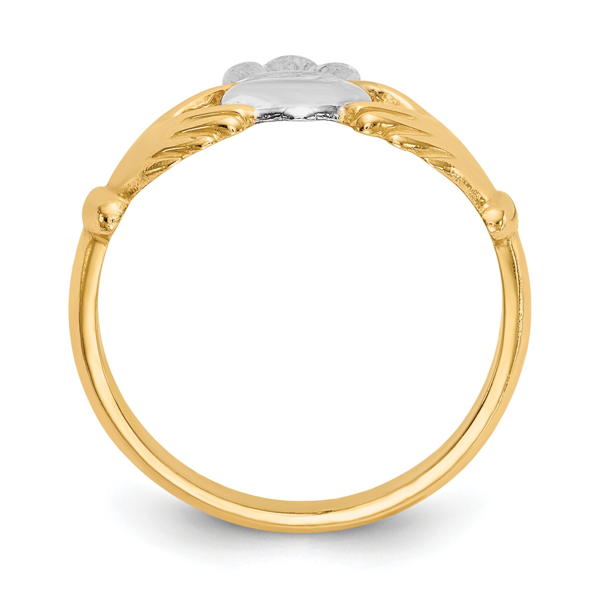 14K Gold Heart Claddagh Ring for Women - Irish Love Friendship Loyalty Wedding Promise Ring - Perfect for Valentine's Day, Anniversary & Proposal Gifts