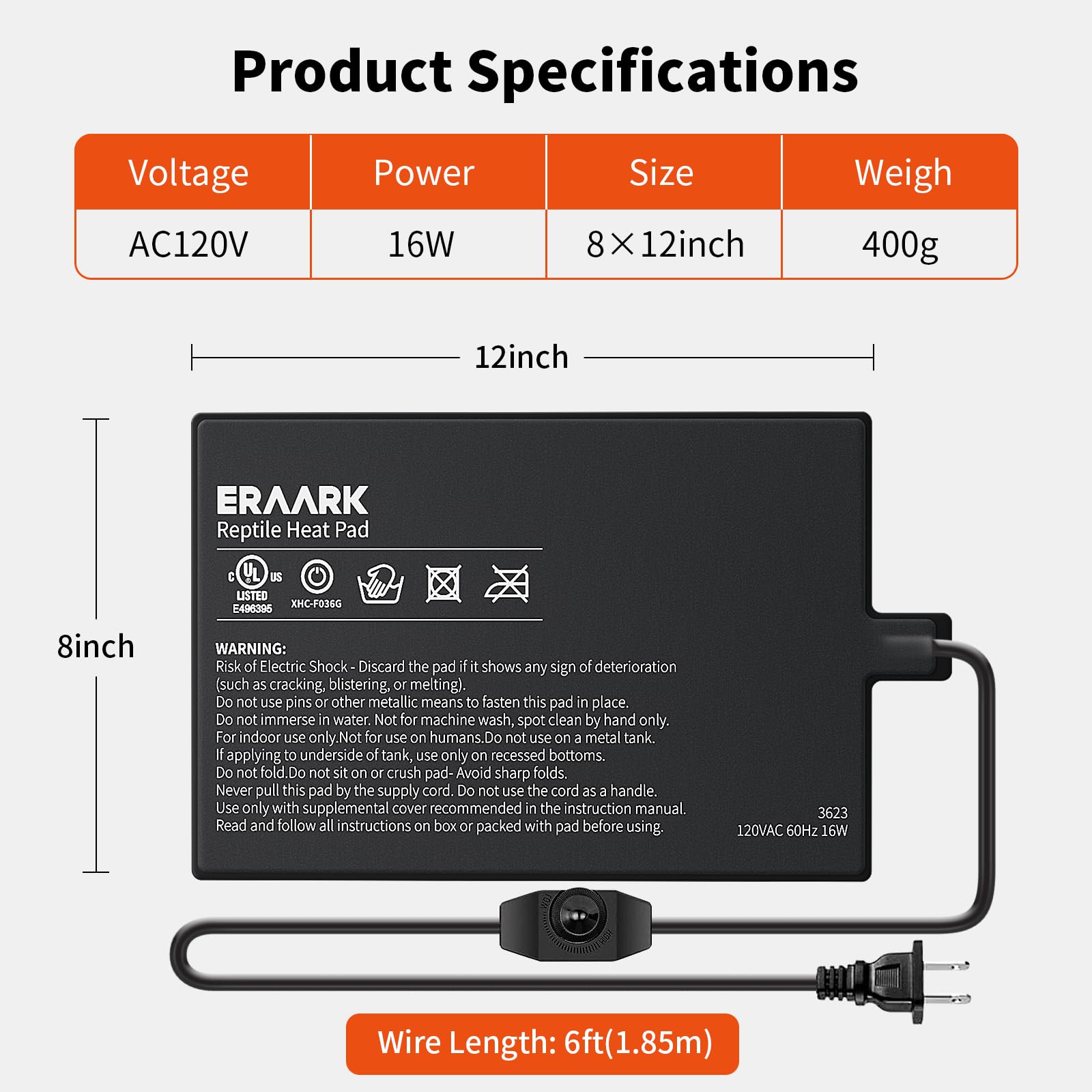 Adjustable Reptile Heating Pad 8