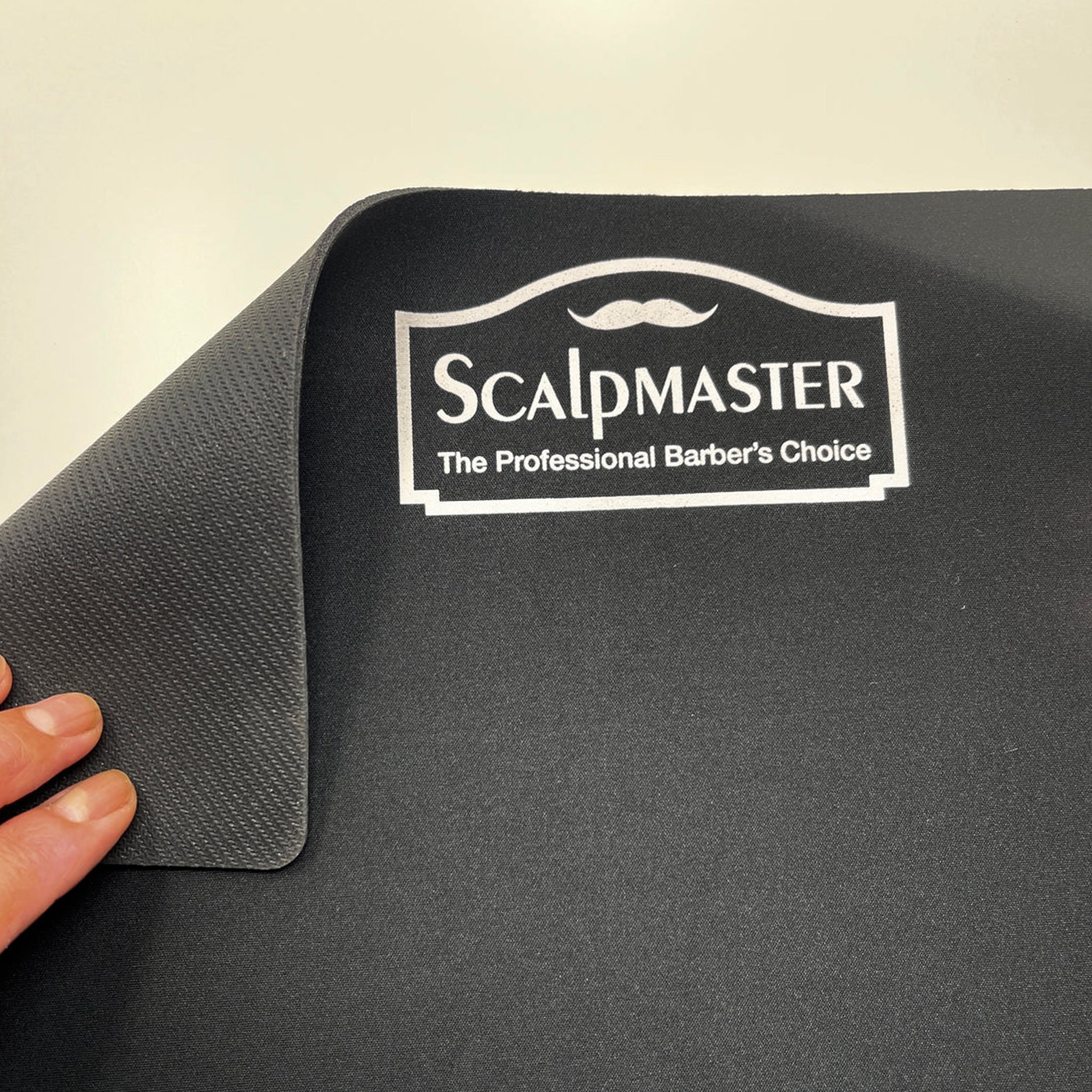 Scalpmaster Black Anti-Slip Barber Mat - Non-Slip Rubber Pad for Hair Clippers & Styling Tools | Perfect for Salon, Home Haircuts & Professional Grooming