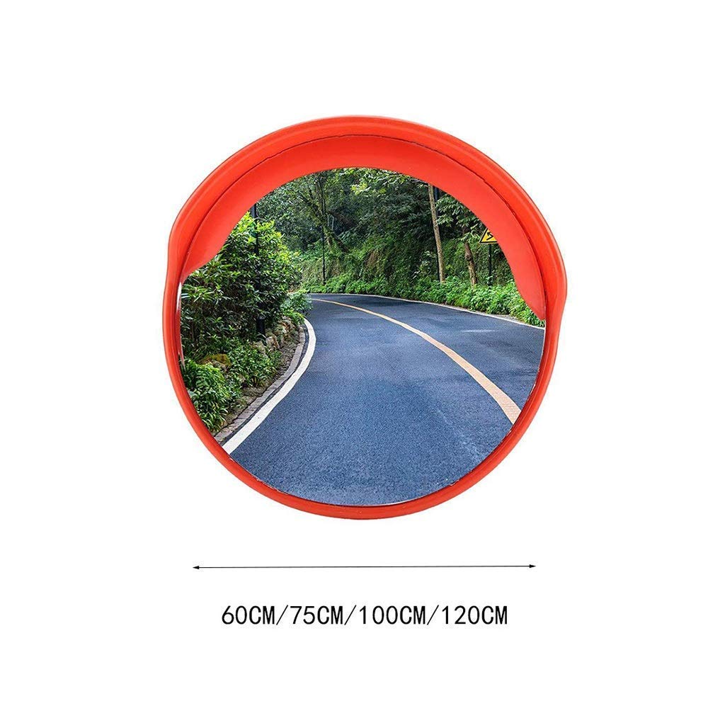 Wide Angle Convex Safety Mirror 75CM - Durable PC Lens for Road, Parking Lot & Supermarket - Outdoor Traffic & Blind Spot Visibility
