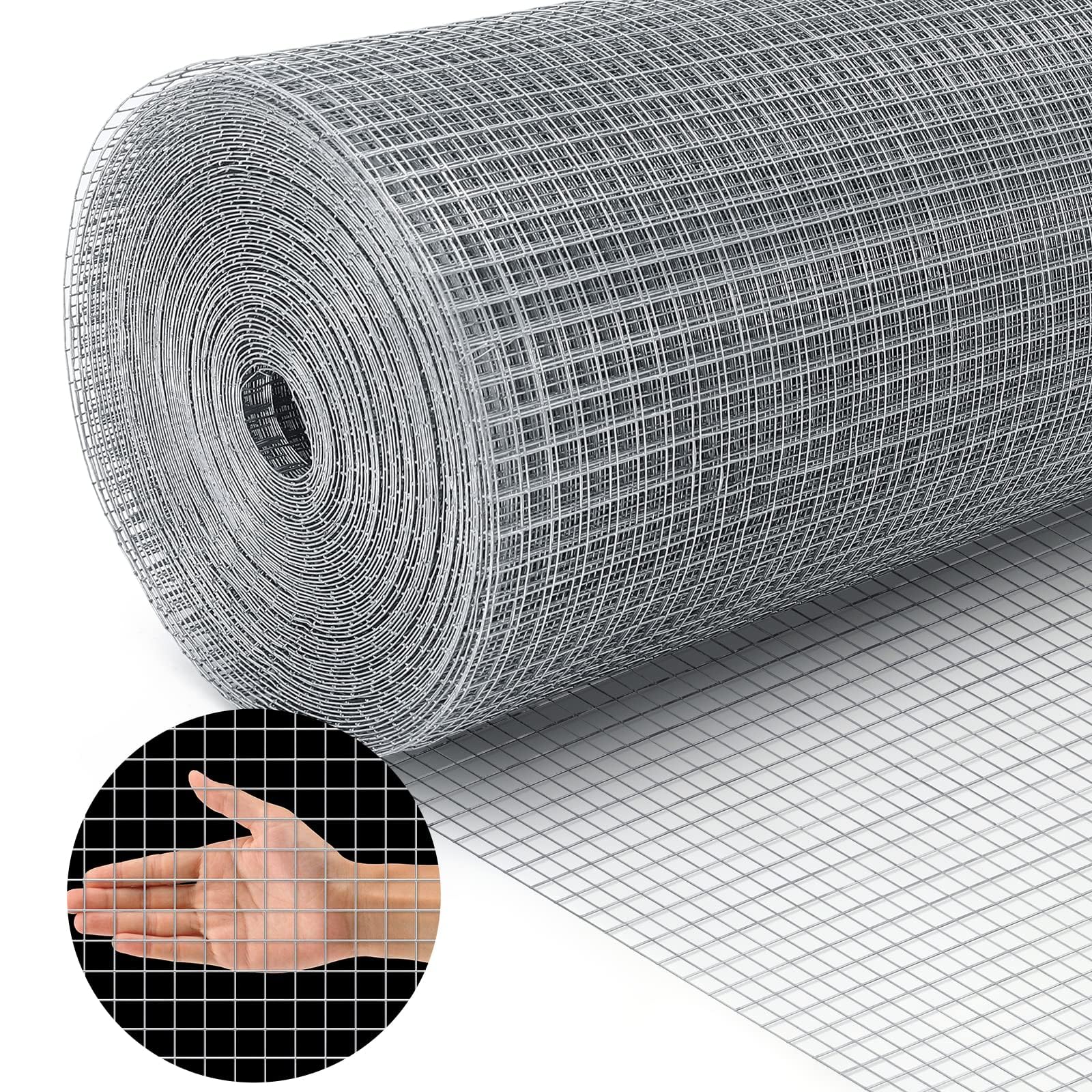 19 Gauge Galvanized Welded Hardware Cloth - 1/2 Inch Mesh 48