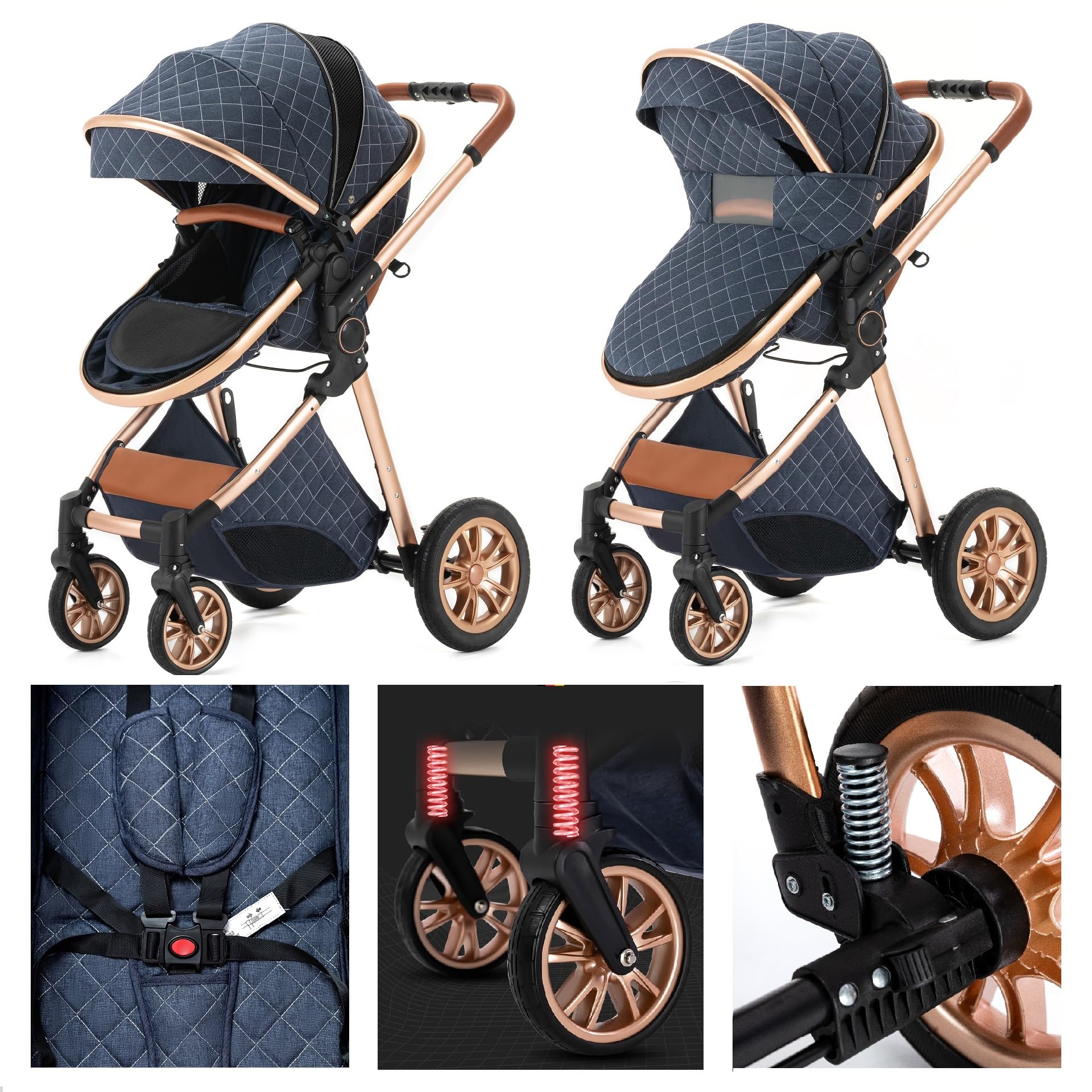 2 in 1 Lightweight Travel Stroller for Baby & Toddler | Portable Quick-Fold Aluminum Frame Stroller with Rain Cover & Mosquito Net | Perfect for Air Travel, Shopping & Outdoor Adventures