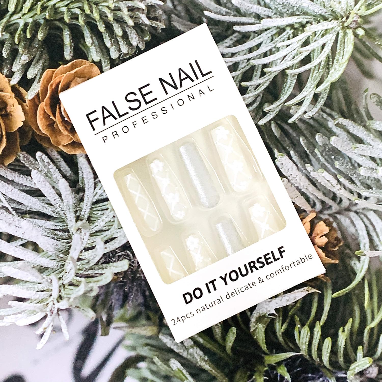 Long Press on Coffin Nails - Glossy Full Cover Acrylic Extra Long Square Fake Nails with Elegant Designs | Ballerina Style Artificial Nails with Charm & Glue | Perfect for Parties, Weddings, and Special Occasions (SGCY209)