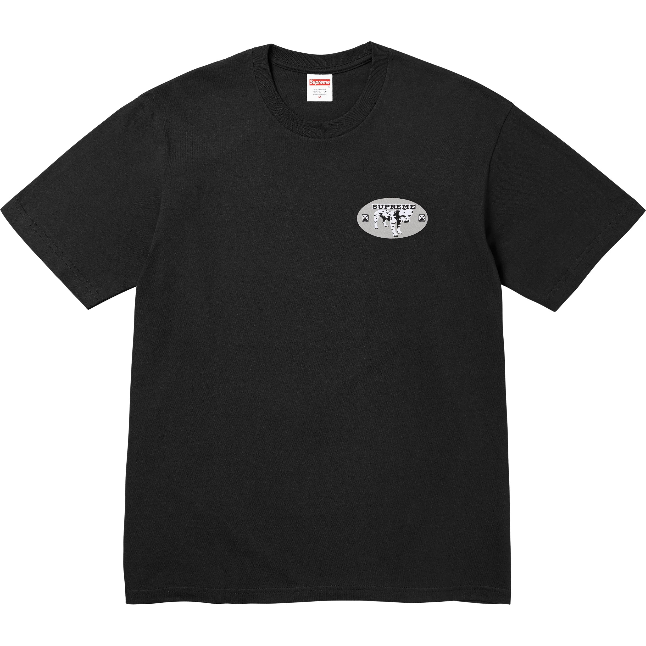 Supreme Dalmatian Graphic T-Shirt for Men - Black Cotton Short Sleeve Tee - Streetwear Fashion for Casual Wear & Urban Style