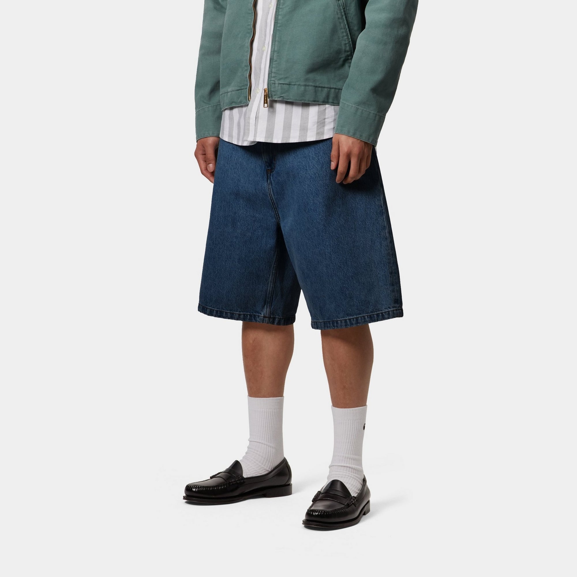 Brandon Short - Stone Washed Blue Denim Shorts for Men | Casual Summer Wear, Beach Outings & Relaxing Weekends