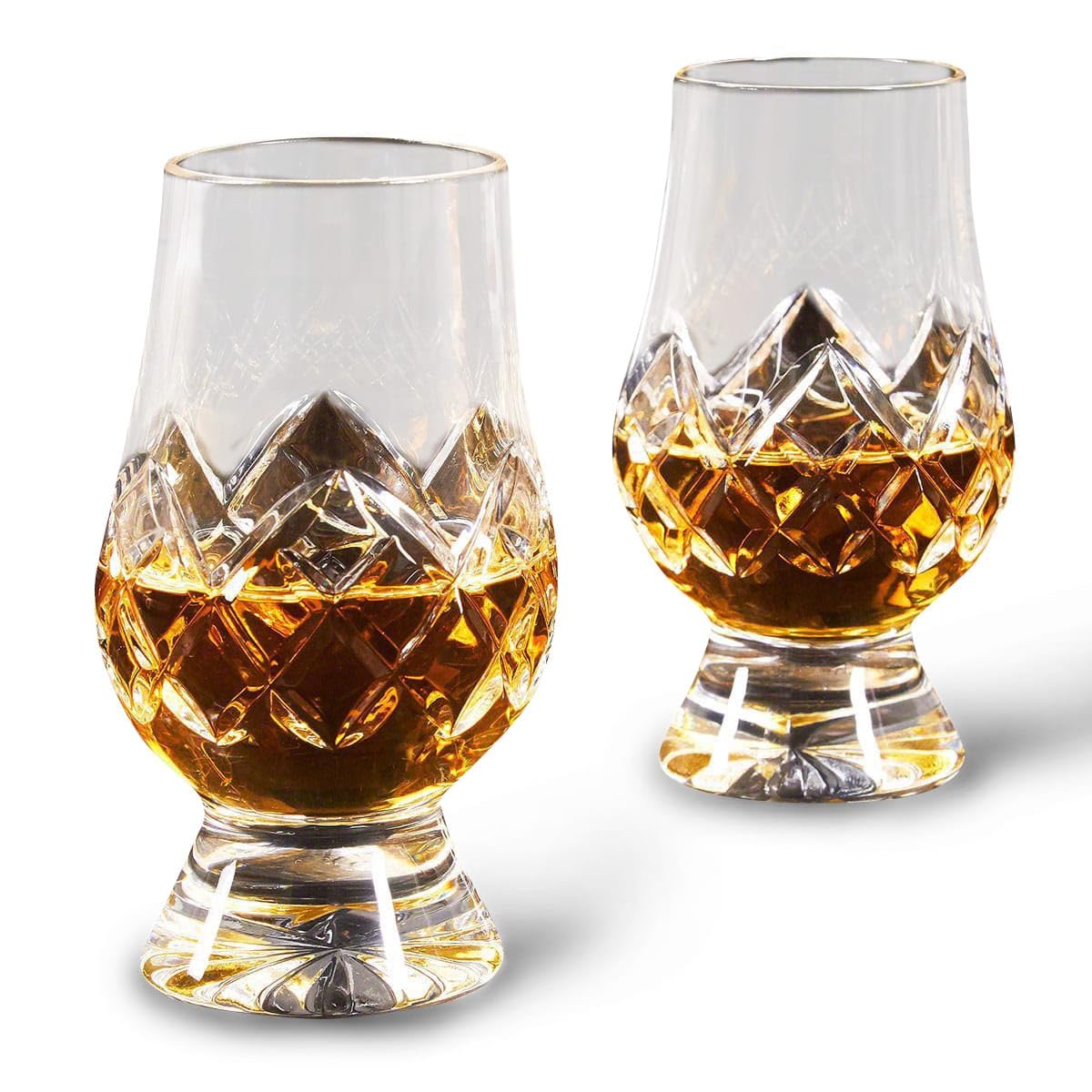 Premium Glencairn Cut Crystal Whiskey Glasses Set of 4 - Elegant Scotch Bourbon Tasting Glasses for Whiskey Enthusiasts - Perfect for Home Bar, Gifts & Special Occasions