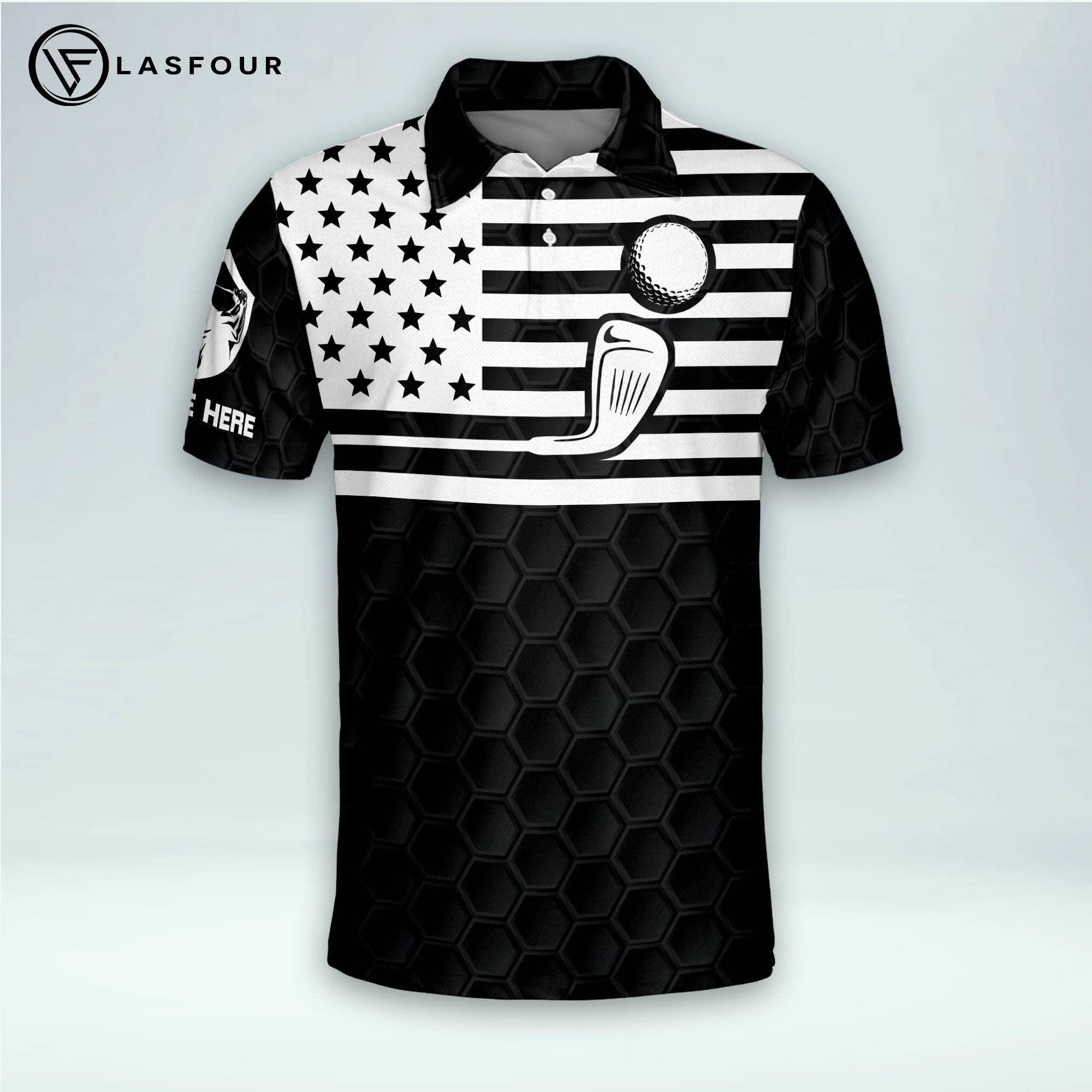 Funny Golf Polo Shirts for Men - 3D Printed 'Swing Swear Find The Ball Repeat' Design | Moisture Wicking Short Sleeve Performance Polo | Lightweight Dry Fit Golf Shirt for Club & Course | Perfect for Golf Tournaments, Casual Wear & Father's Day Gifts