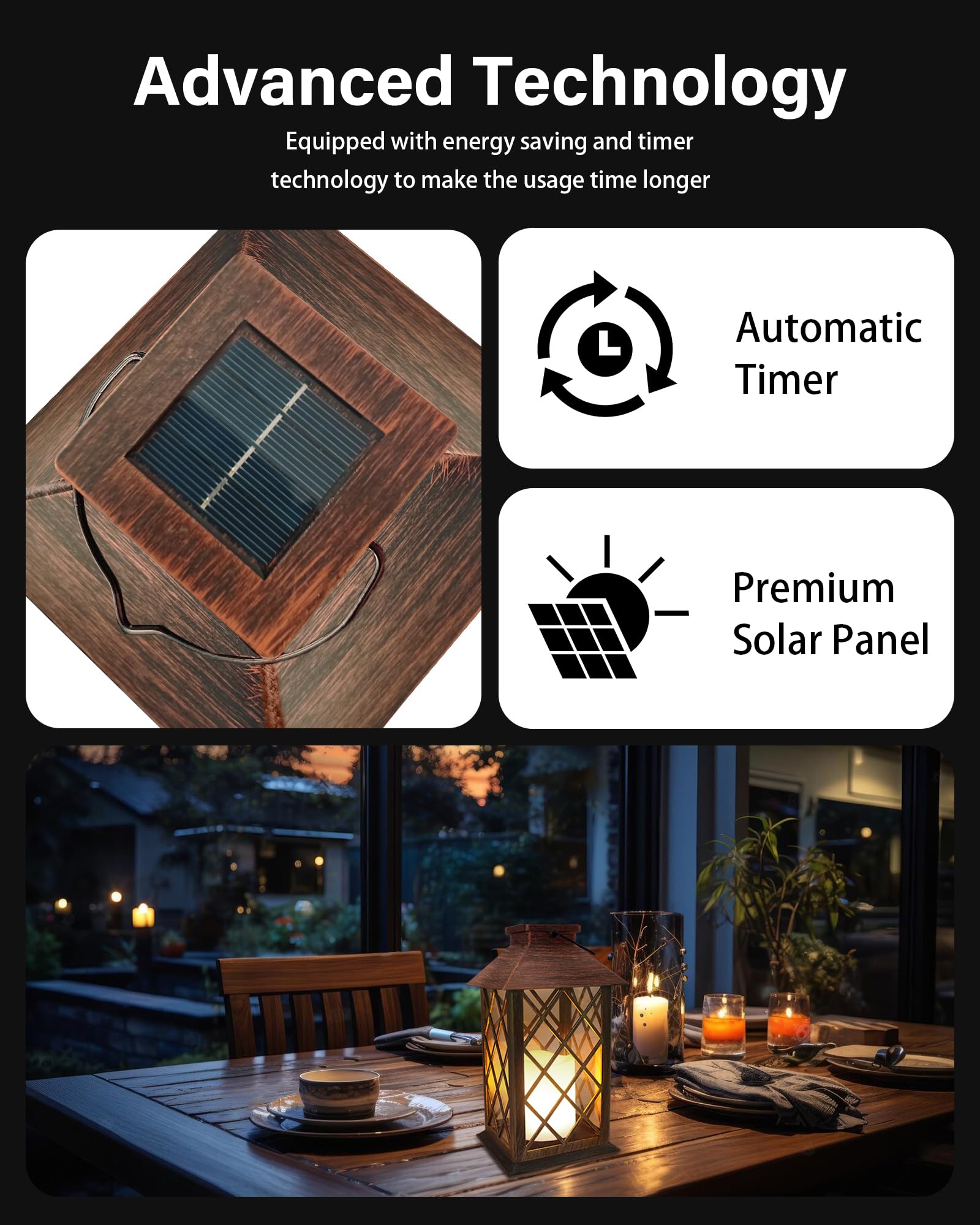 SHYMERY Solar Powered Outdoor Hanging Lanterns - 2 Pack Waterproof LED Flickering Flameless Candles for Garden, Patio, Porch, Deck & Yard Decor | Long Lasting Solar Lights for Romantic Ambiance, Wedding Decorations & Holiday Lighting