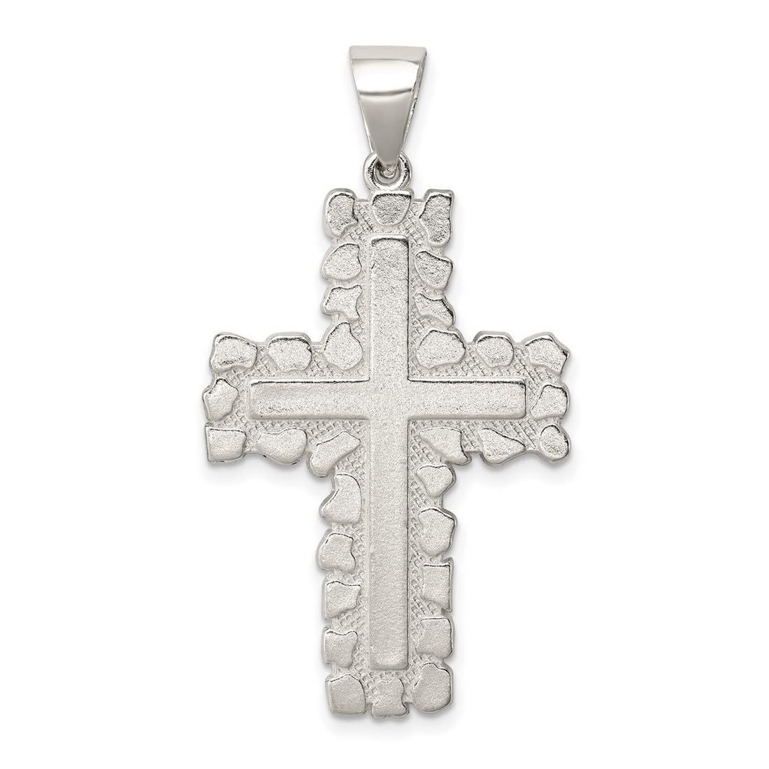 925 Sterling Silver Polished Religious Cross Pendant Necklace for Women - Elegant Faith Jewelry Gift for Baptism, Confirmation & Daily Wear