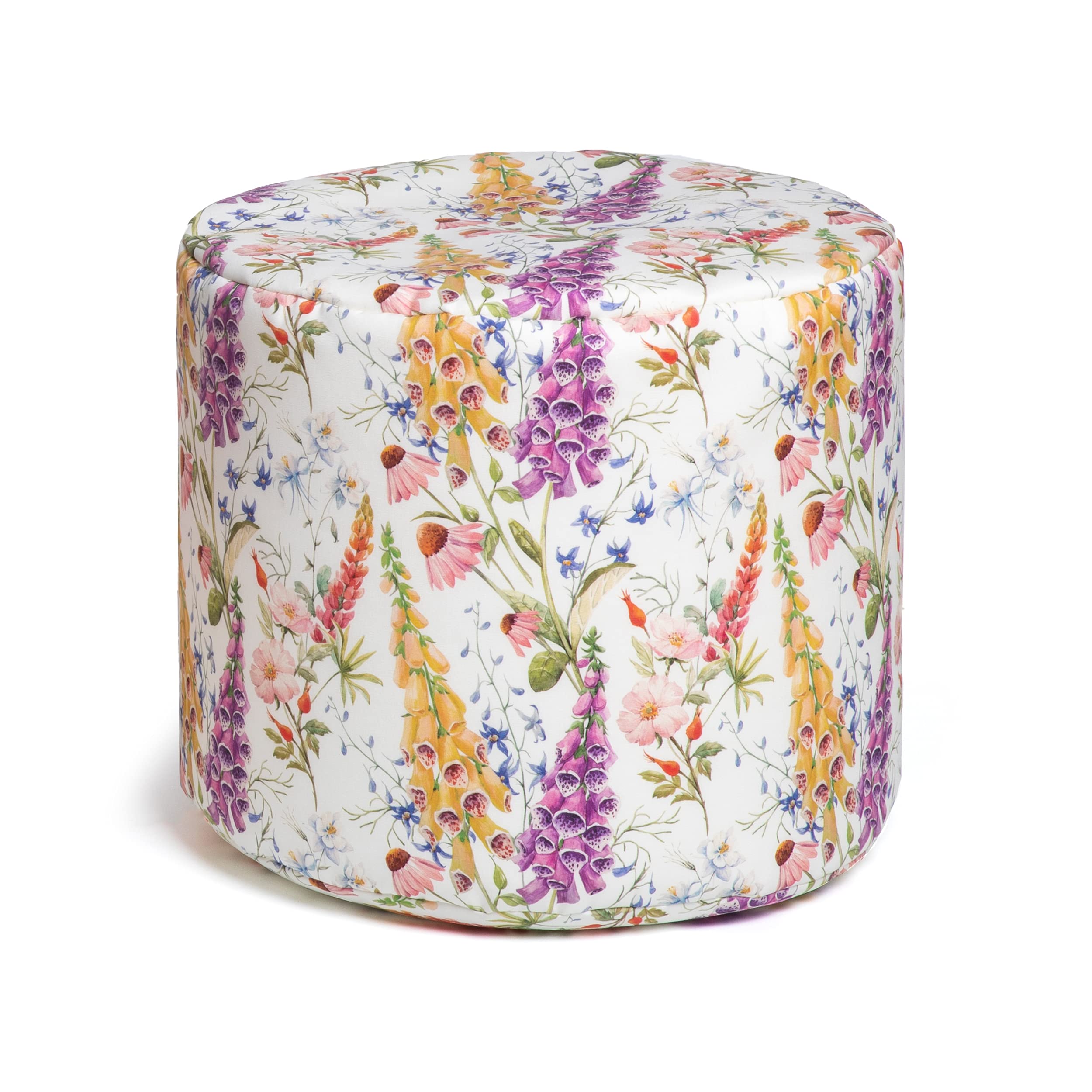Jaxx Spring Outdoor Ottoman - Waterproof Garden Stool, Patio Furniture for English Garden Decor - Perfect for Backyard, Porch, and Outdoor Seating