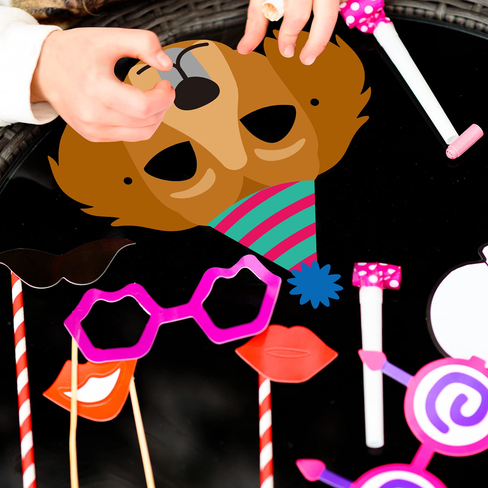 12-Piece Dog Birthday Party Masks & Garland Set - Funny Dog Themed Paper Masks, Puppy Birthday Banner, Cardstock Party Decorations for Dog Lovers - Perfect for Puppy Birthday Parties, Baby Showers & Pet-Themed Events