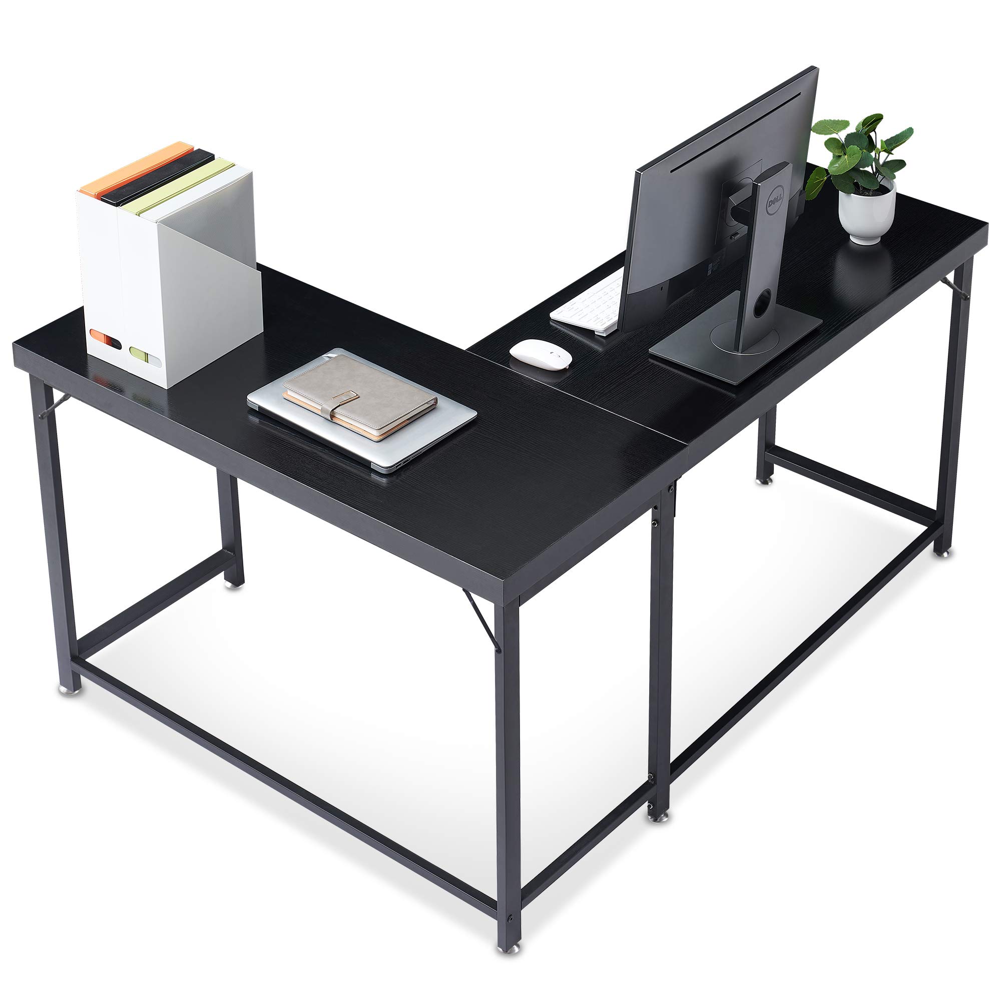 ivinta L-Shaped Computer Desk - Small Corner Desk with Reversible Design for Gaming & Home Office, 2