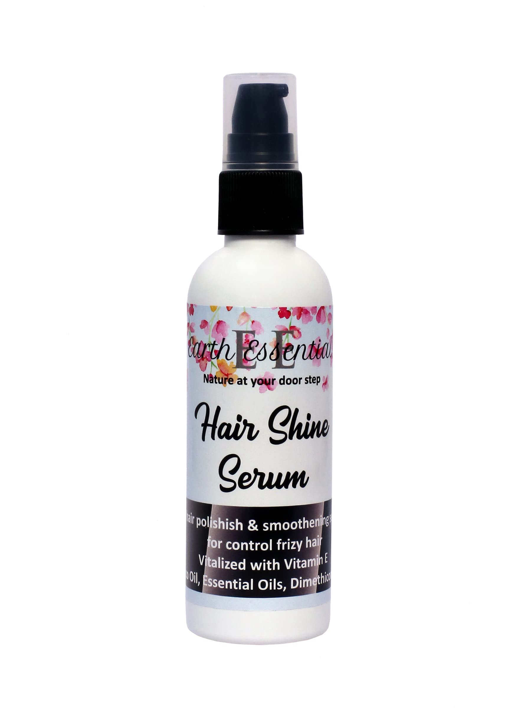 Earth Essentials Hair Shine & Defrizz Serum - Straightening & Softening for Dry Hair (100ml) | Perfect for Frizz Control & Smoothing Styling at Home
