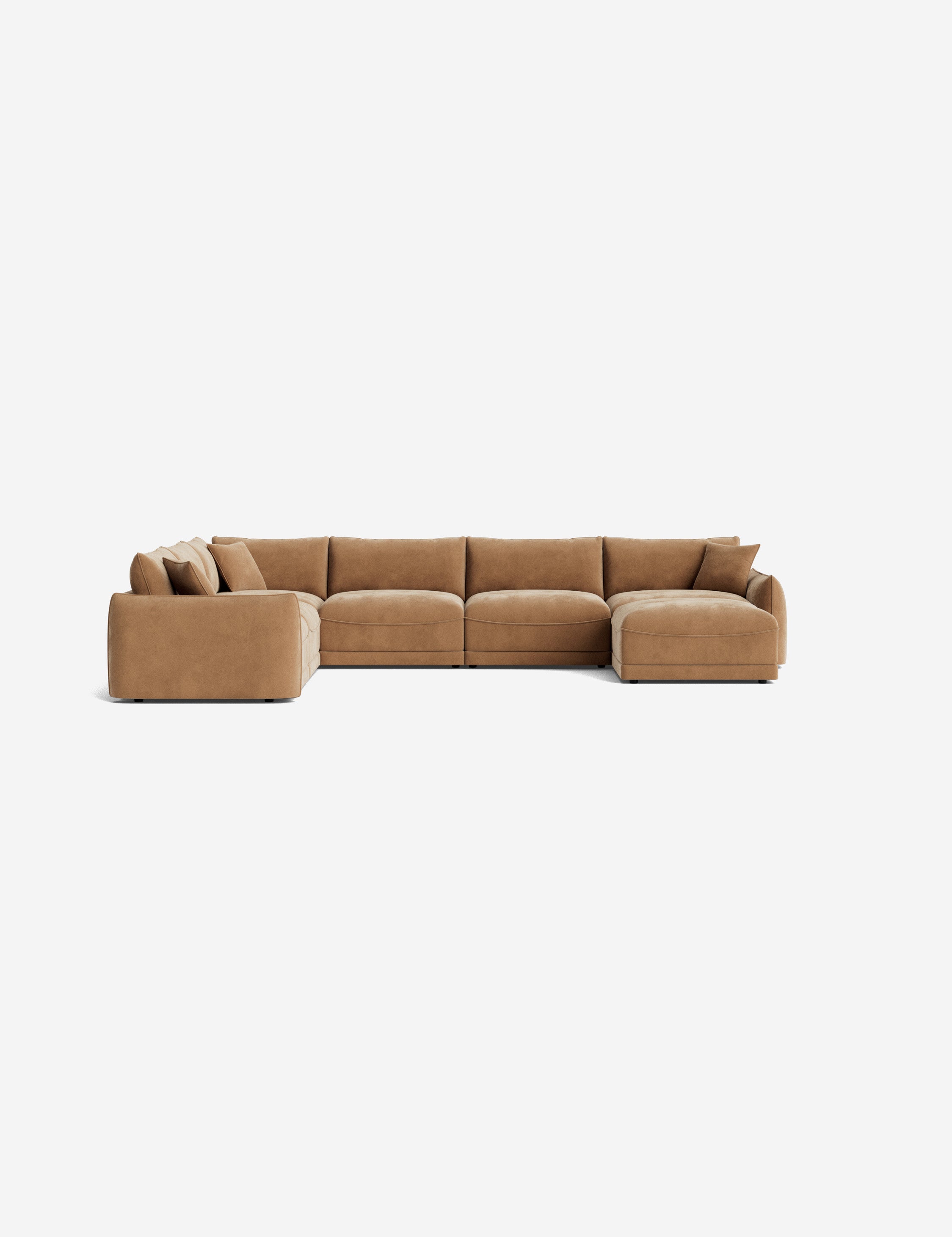 Balmer Modular Corner Sectional Sofa with Ottoman - Modern L-Shaped Living Room Furniture for Small Spaces | Perfect for Apartments, Condos and Family Gatherings
