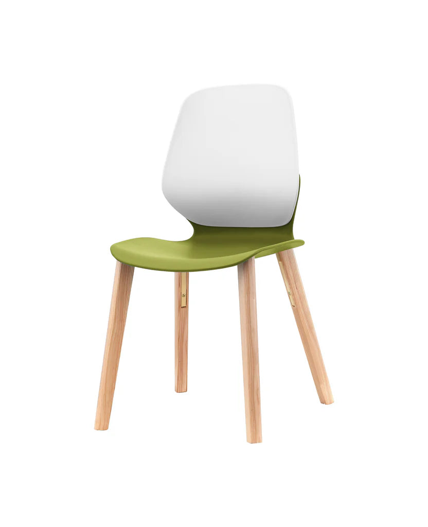 KALEIDO TIMBER 4 Leg Wooden Chair - Solid Wood Dining Chair for Kitchen, Restaurant & Home Decor