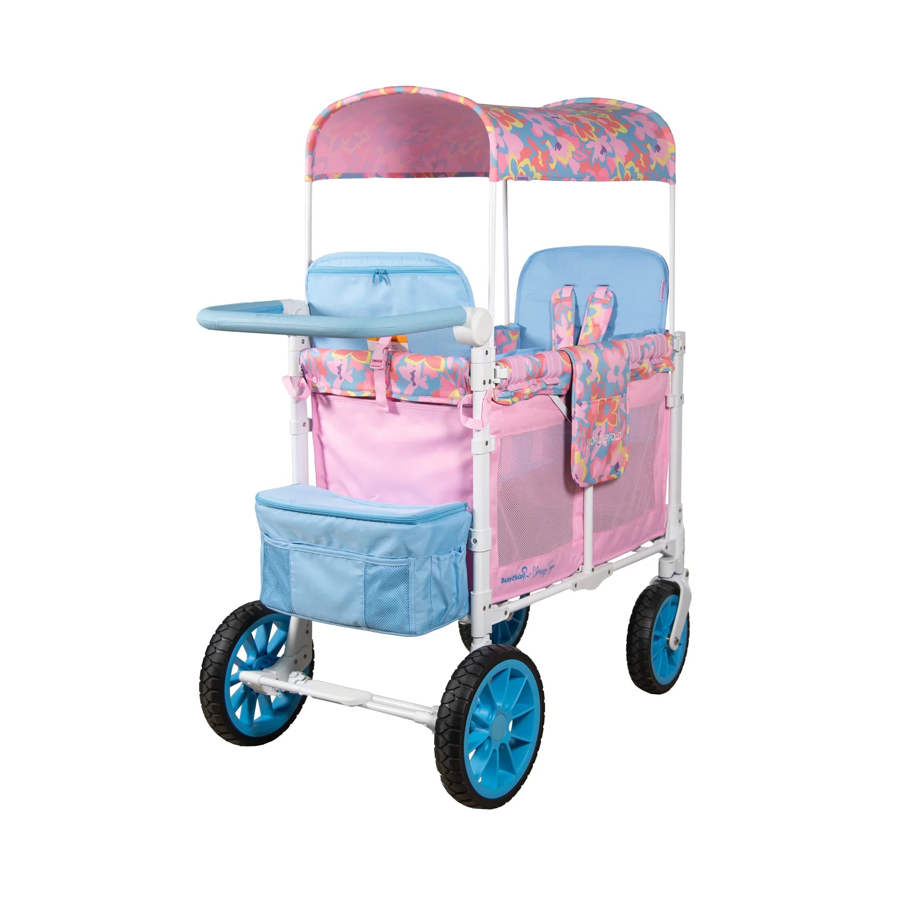 WonderFold W2 Petal Pop Stroller Wagon - Limited Edition 4-in-1 Convertible Baby Stroller & Wagon with Canopy | Perfect for Outings, Beach Trips, and Family Adventures