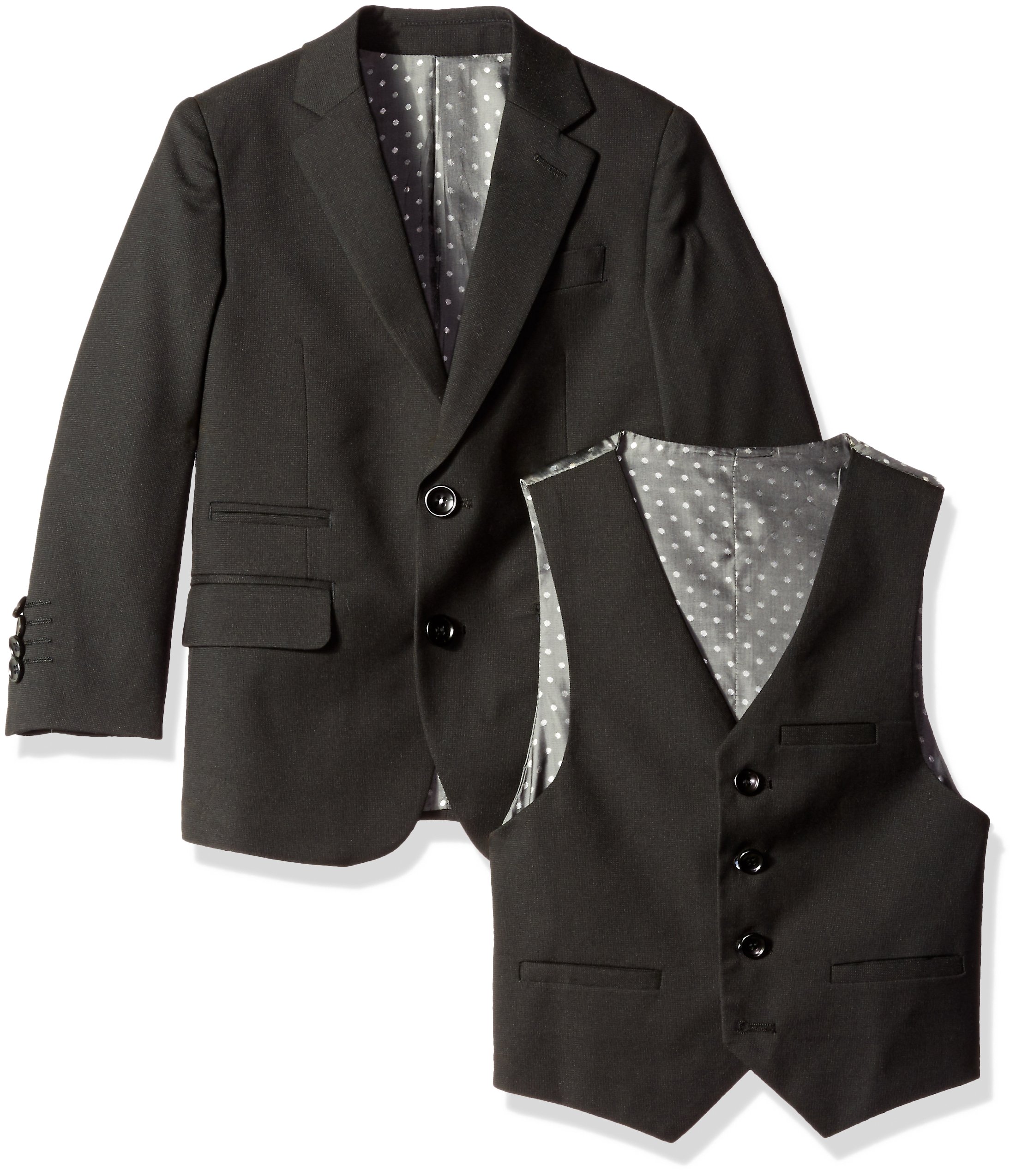 Isaac Mizrahi Boys' 3-Piece Suit Set with Two-Button Jacket - Formal Wear for Weddings, School Events & Special Occasions