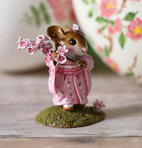 Wee Forest Folk M-459a Cherry Blossom Girl Figurine - Handcrafted Collectible (New 2019) | Perfect for Home Decor, Gift Giving & Spring Themed Displays