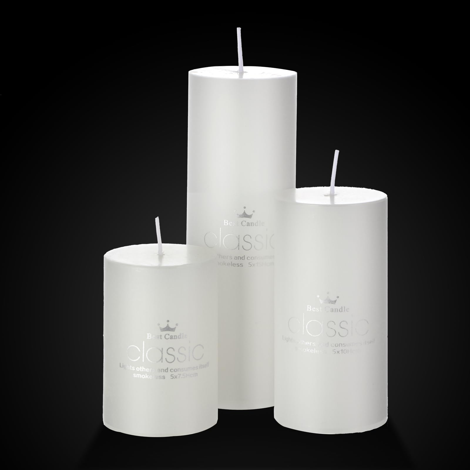Shihanee 120 Pcs White Pillar Candles with Clear Glass Cylinder Vases - Elegant Table Decor for Weddings, Parties & Home Decoration