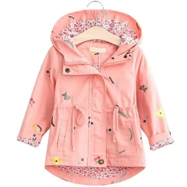Kids Drawstring Jacket - Lightweight Waterproof Windbreaker for Boys & Girls | Perfect for School, Outdoor Play & Sports Activities