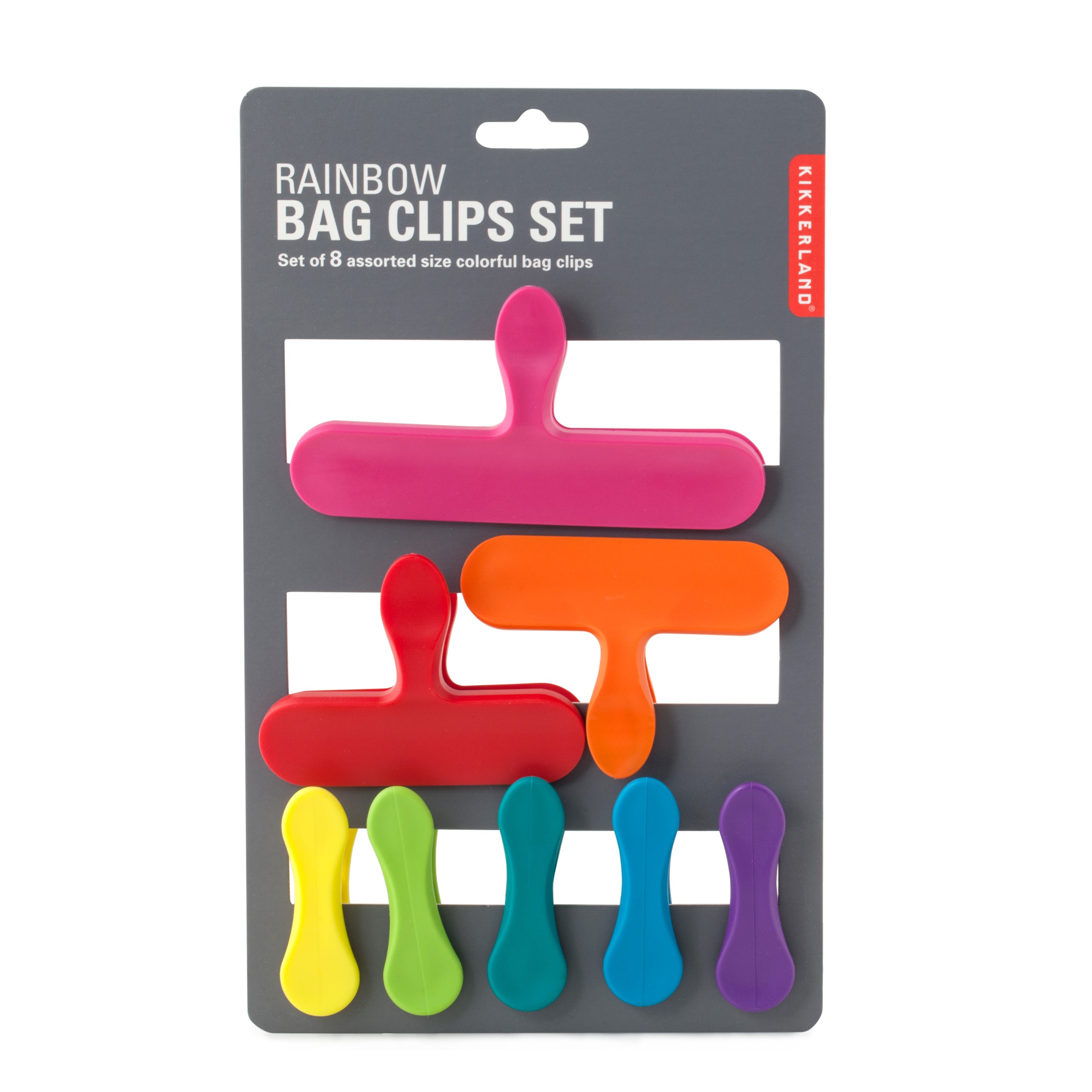 Colorful Rainbow Bag Clips Set - 24 Pack Multi-Purpose Plastic Clips for Snacks, Chips, Bread Bags, Sealing Food & Organizing - Kitchen, Pantry, Office & Travel Use
