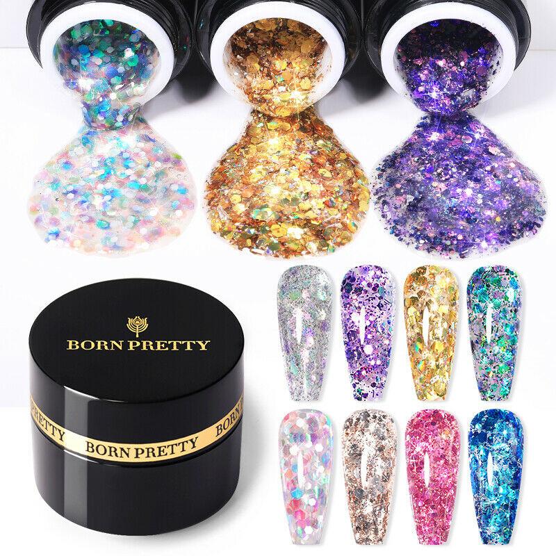 Born Pretty Glitter Sequins Gel - Long Lasting Nail Art Glue for DIY Manicure, Perfect for Parties, Weddings & Special Occasions