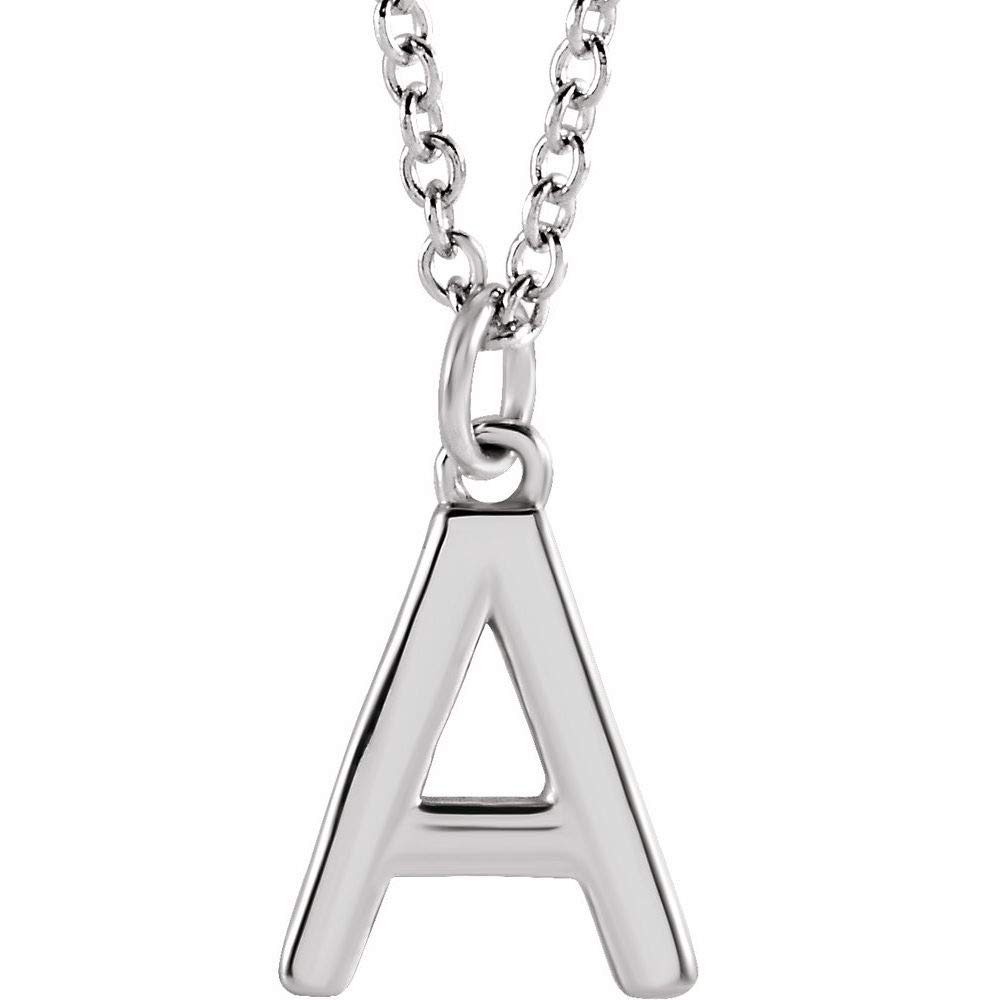 Personalized Alphabet Initial Letter Dangle Charm Pendant Necklace - 18